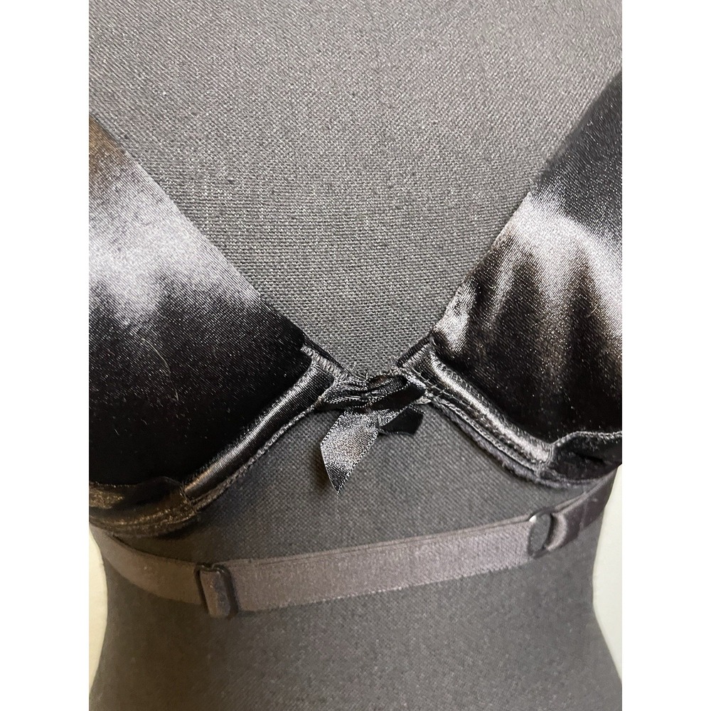Vintage Victoria's Secret Black Padded Bra Band 36C 1998 90s Y2K - Picture 2 of 7